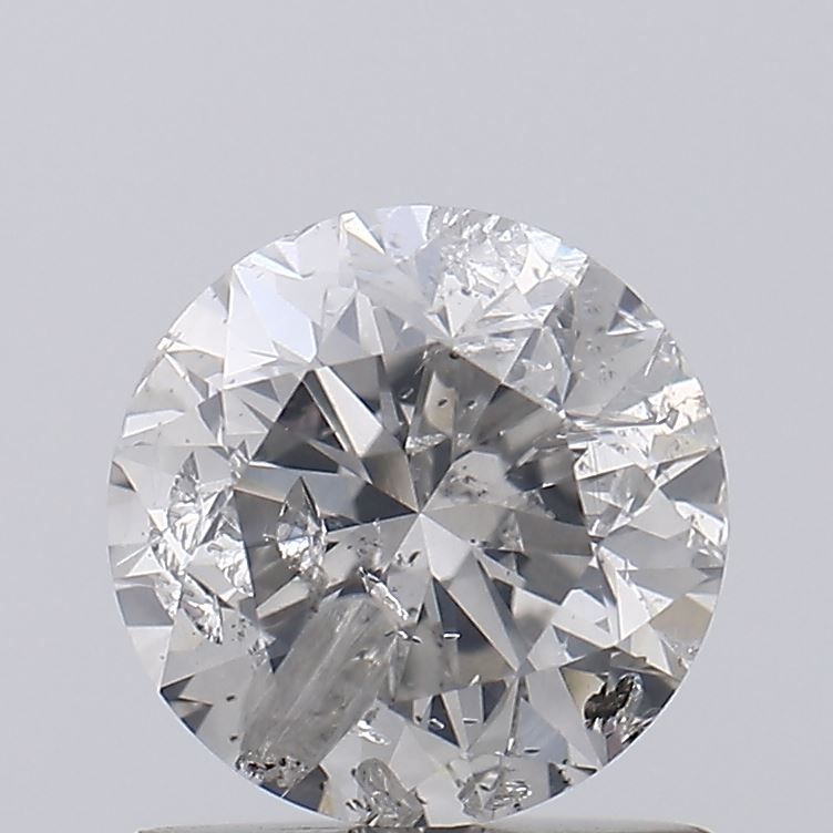 0.96 ct Round Salt and Pepper Natural Diamond, I3