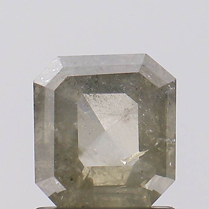 0.85 ct Emerald Salt and Pepper Natural Diamond, I3