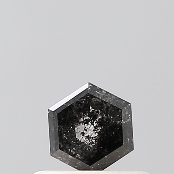 0.34 ct Hexagon Salt and Pepper Natural Diamond, VVS1