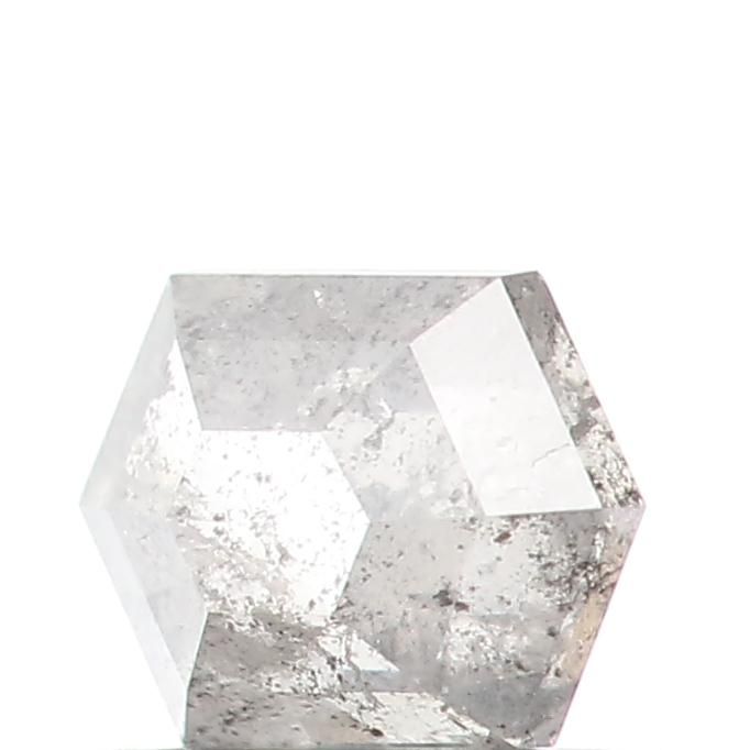 0.67 ct Hexagon Salt and Pepper Natural Diamond, I3