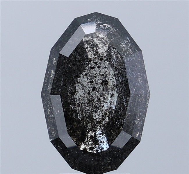 4.75 ct Oval Salt and Pepper Natural Diamond, I3