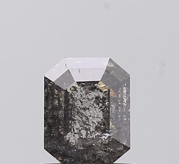 0.98 ct Emerald Salt and Pepper Natural Diamond, I3