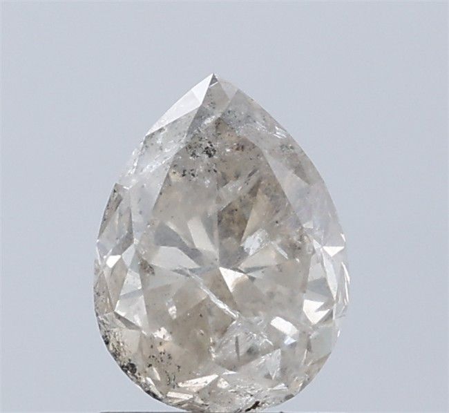1.38 ct Pear Salt and Pepper Natural Diamond, I3