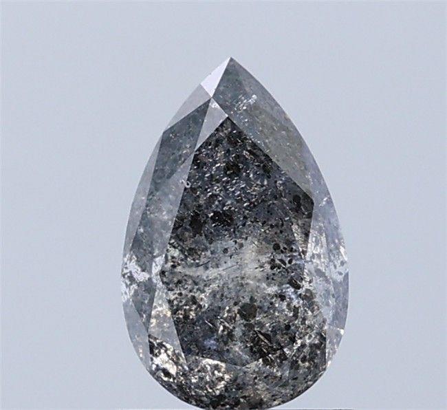 1.38 ct Pear Salt and Pepper Natural Diamond, I3