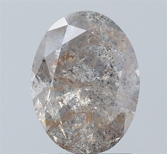 2.07 ct Oval Salt and Pepper Natural Diamond, I3