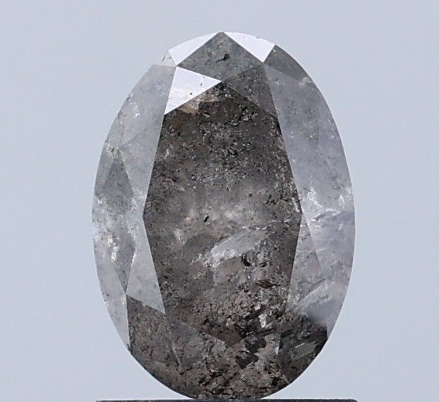 1.61 ct Oval Salt and Pepper Natural Diamond, I3