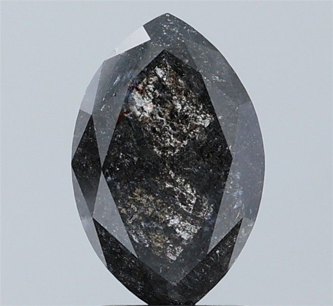 2.11 ct Marquise Salt and Pepper Natural Diamond, I3