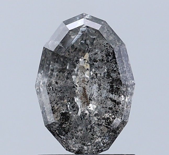 1.37 ct Oval Salt and Pepper Natural Diamond, I3