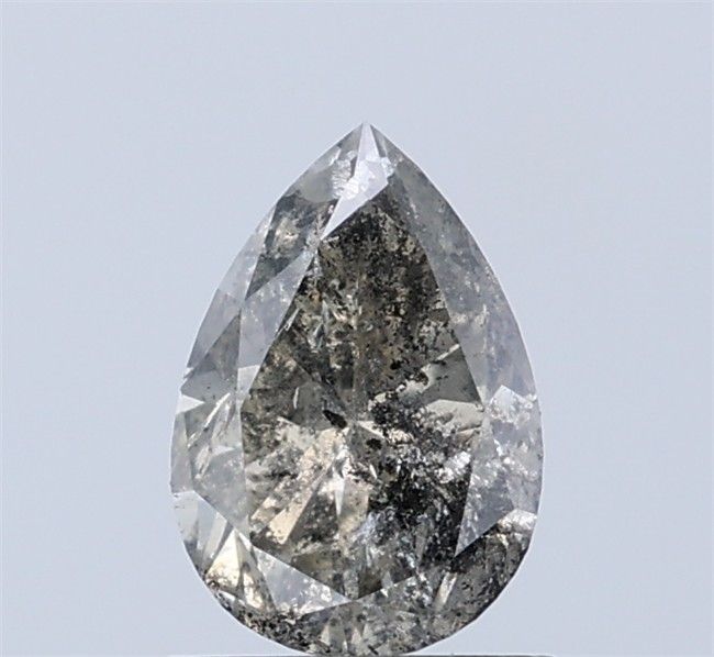 1.13 ct Pear Salt and Pepper Natural Diamond, I3