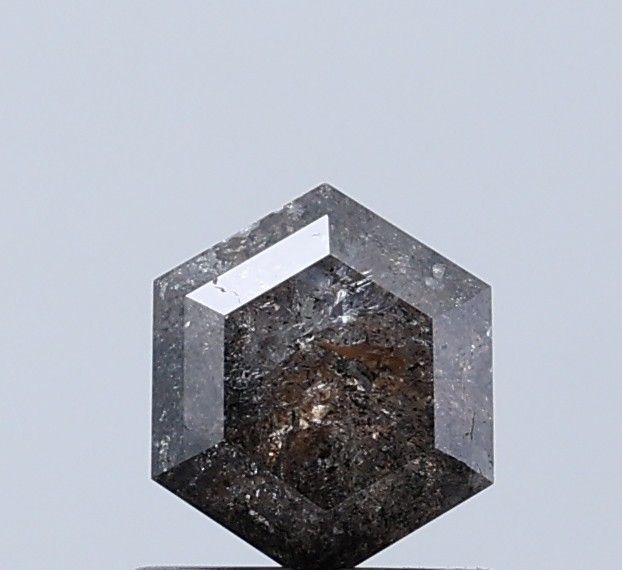 1.06 ct Hexagon Salt and Pepper Natural Diamond, I3