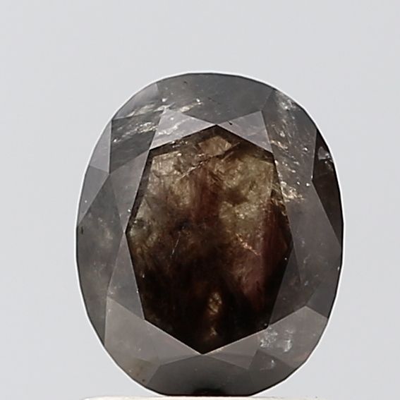 0.97 ct Oval Salt and Pepper Natural Diamond, VS1