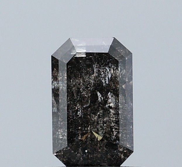 0.73 ct Emerald Salt and Pepper Natural Diamond, I3