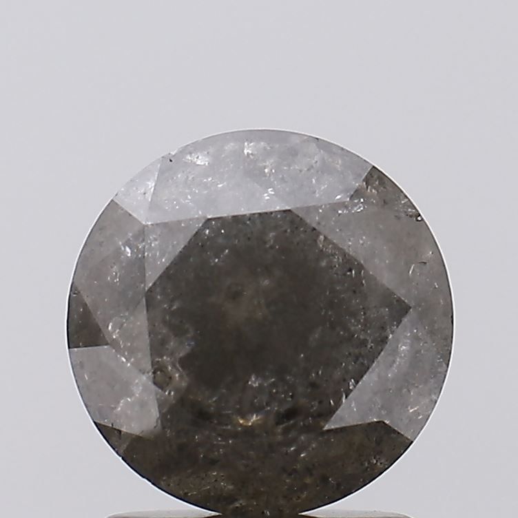 1.70 ct Round Salt and Pepper Natural Diamond, I3