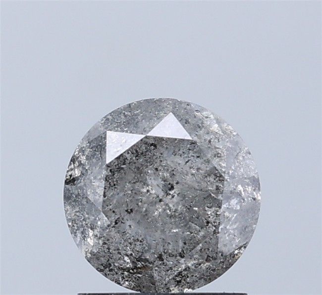 1.51 ct Round Salt and Pepper Natural Diamond, I3