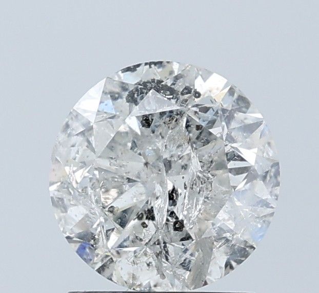 1.52 ct Round Salt and Pepper Natural Diamond, I3