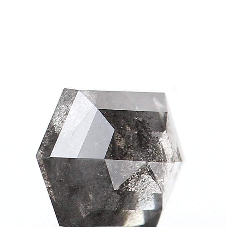 0.80 ct Hexagon Salt and Pepper Natural Diamond, I3