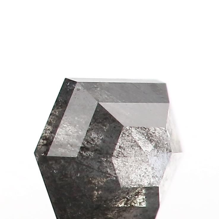 0.53 ct Hexagon Salt and Pepper Natural Diamond, I3