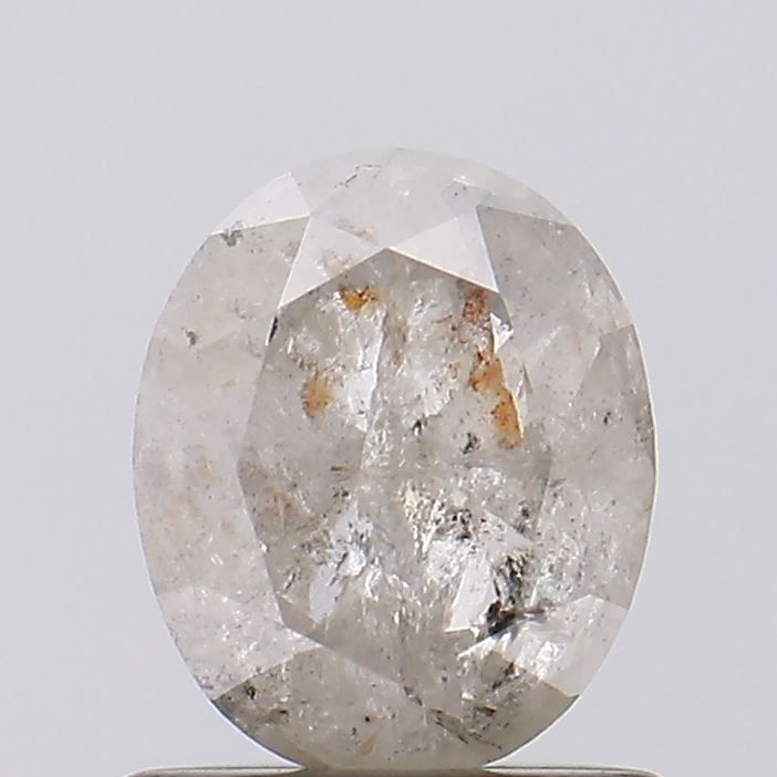 1.02 ct Oval Salt and Pepper Natural Diamond, I3