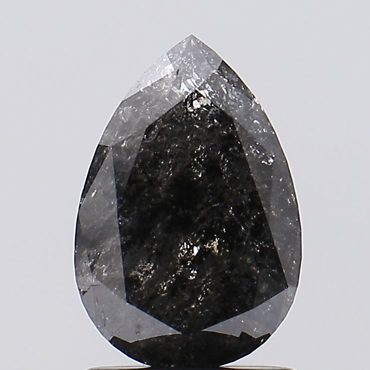 1.26 ct Pear Salt and Pepper Natural Diamond, I3