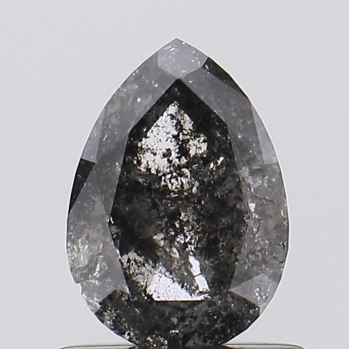 0.69 ct Pear Salt and Pepper Natural Diamond, I3