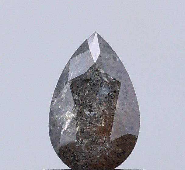 0.65 ct Pear Salt and Pepper Natural Diamond, I3
