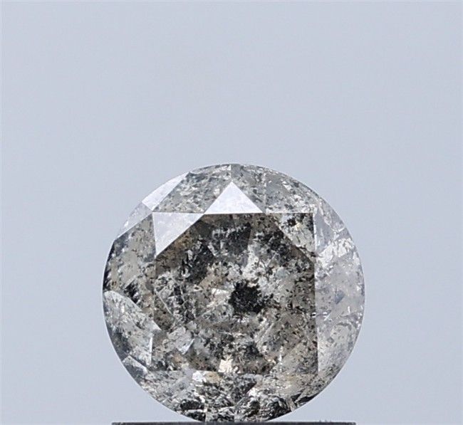 1.01 ct Round Salt and Pepper Natural Diamond, I3