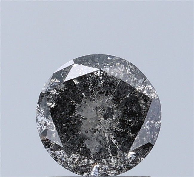 1.47 ct Round Salt and Pepper Natural Diamond, I3