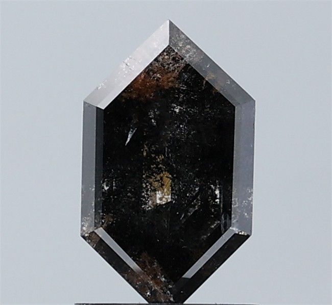 1.00 ct Hexagon Salt and Pepper Natural Diamond, I3