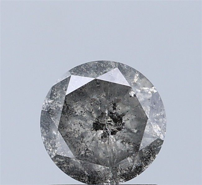 1.35 ct Round Salt and Pepper Natural Diamond, I3