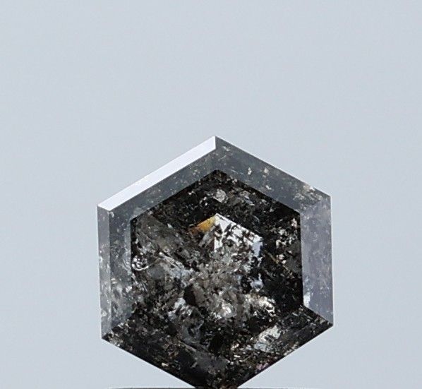1.08 ct Hexagon Salt and Pepper Natural Diamond, I3