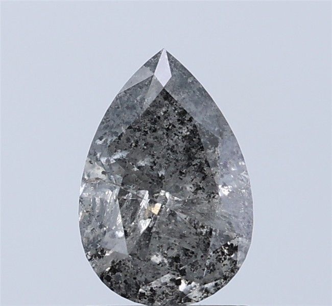 1.44 ct Pear Salt and Pepper Natural Diamond, I3