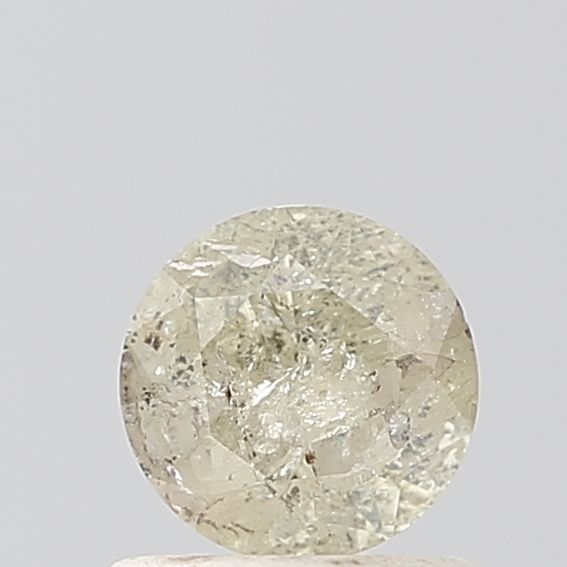 0.64 ct Round Salt and Pepper Natural Diamond, I1
