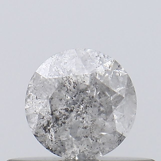 0.34 ct Round Salt and Pepper Natural Diamond, I3