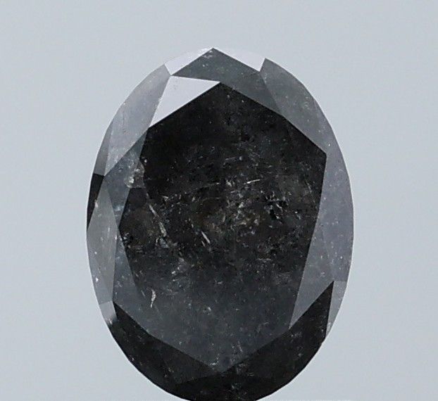 1.35 ct Oval Salt and Pepper Natural Diamond, I3