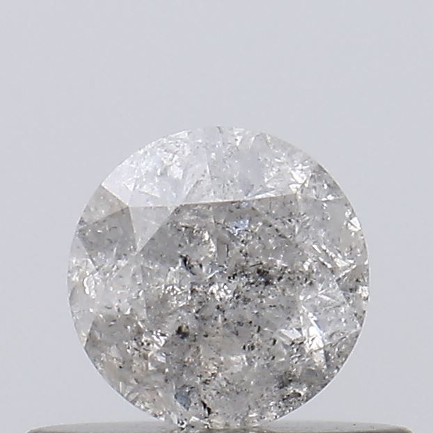 0.40 ct Round Salt and Pepper Natural Diamond, I3