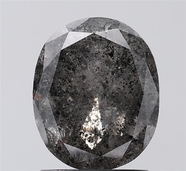 1.89 ct Oval Salt and Pepper Natural Diamond, I3