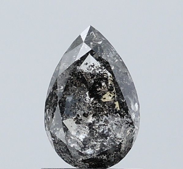 0.92 ct Pear Salt and Pepper Natural Diamond, I3