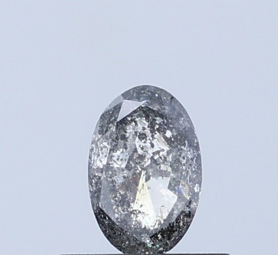 0.45 ct Oval Salt and Pepper Natural Diamond, I3