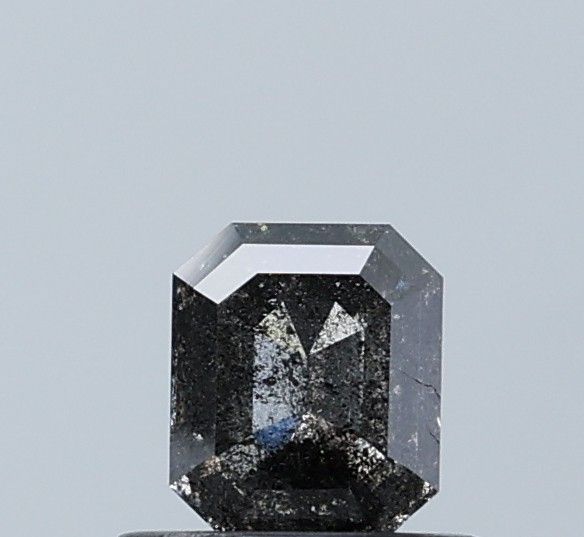 0.65 ct Emerald Salt and Pepper Natural Diamond, I3