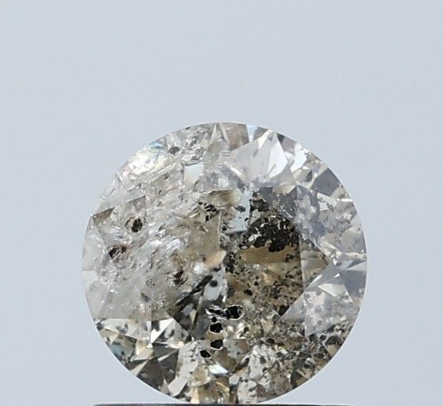 1.09 ct Round Salt and Pepper Natural Diamond, I3