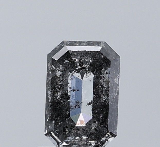 0.83 ct Emerald Salt and Pepper Natural Diamond, I3