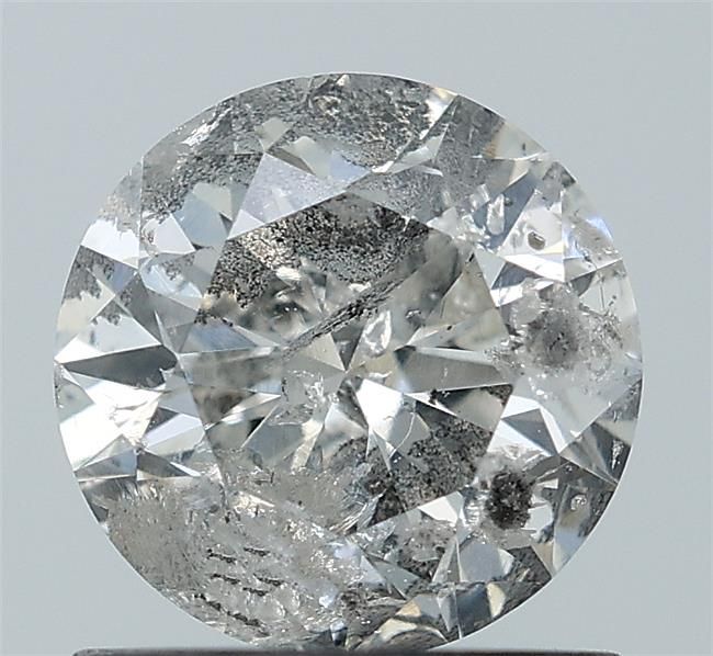 1.02 ct Round Salt and Pepper Natural Diamond, I3