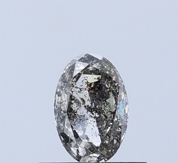 0.48 ct Oval Salt and Pepper Natural Diamond, I3