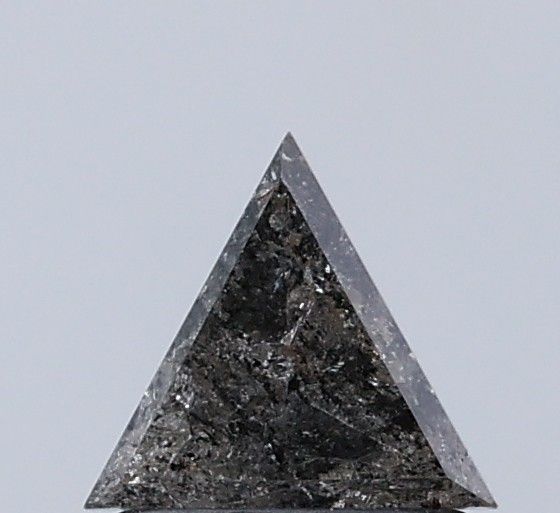 0.60 ct Triangle Salt and Pepper Natural Diamond, I3