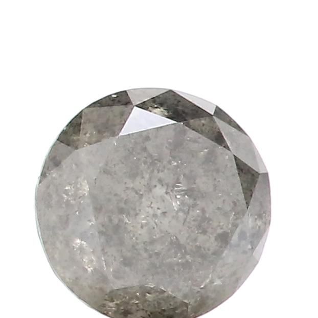 0.56 ct Round Salt and Pepper Natural Diamond, I3