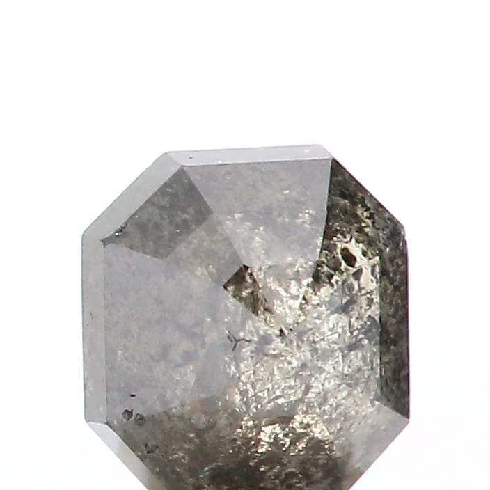 0.78 ct Radiant Salt and Pepper Natural Diamond, I3