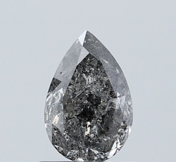 1.03 ct Pear Salt and Pepper Natural Diamond, I3
