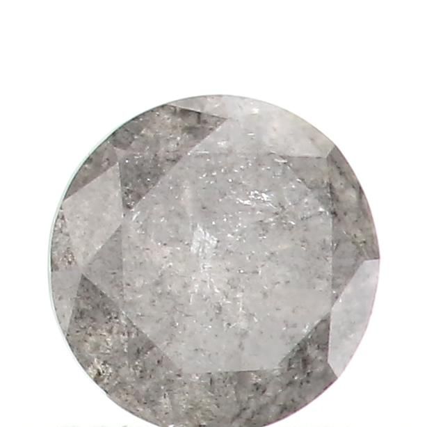 0.36 ct Round Salt and Pepper Natural Diamond, I3