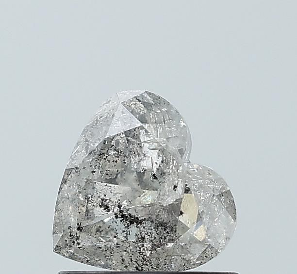 0.98 ct Heart Salt and Pepper Natural Diamond, I3