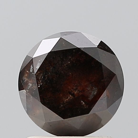 1.62 ct Round Salt and Pepper Natural Diamond, VVS2